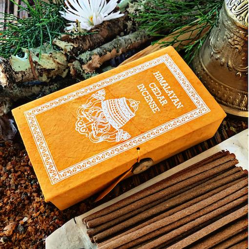 Himalayan Cedar Incense- Lokta Paper Box 